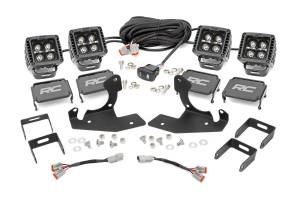 Rough Country Chevrolet LED Fog Light Kit - Black Series w/ White DRL (11-14 Silverado HD) - 70628DRL