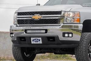 Rough Country - Rough Country Chevrolet LED Fog Light Kit - Black Series w/ White DRL (11-14 Silverado HD) - 70628DRL - Image 3