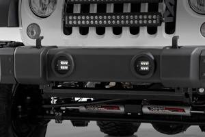 Rough Country - Rough Country LED Light - Fog Mount - 2" Black Pair - Jeep Wrangler JK (10-18) - 70630 - Image 2