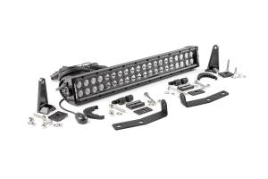 Rough Country LED Light - Bumper Mnt - 20" Black Dual Row - Nissan Titan XD (16-21) - 70645