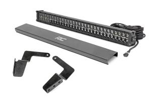 Rough Country LED Light - Bumper Mount - 30" Black Dual Row - White DRL - Toyota FJ Cruiser (07-14) - 70652DRL