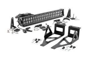 Rough Country LED Light - Bumper Mount - 2" Black Dual Row - Ford Super Duty (05-07) - 70665