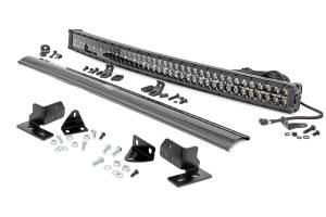 Rough Country LED Light - Bumper Mount - 40" Black Dual Row - White DRL - Ford Super Duty (11-16) - 70682DRL