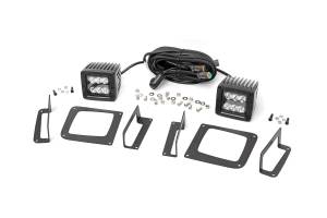 Rough Country LED Light - Fog Mount - 2" Black Pair - GMC Sierra 1500 (14-15) - 70689