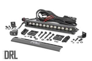 Rough Country - Rough Country Black Series LED Light Bar - Cool White DRL - 12 Inch - Single Row - 70712BLDRL - Image 1