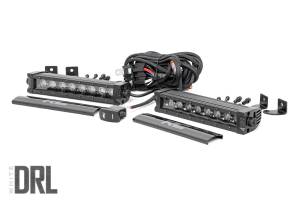 Rough Country - Rough Country Black Series LED Light Bar - Cool White DRL - 8 Inch - Single Row Pair - 70728BLDRL - Image 1