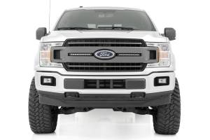 Rough Country - Rough Country LED Light - Grille Mount - 10" Black Slimline Pair - Ford F-150 (18-20) - 70808 - Image 4