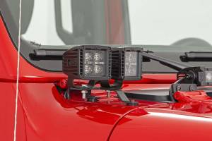 Rough Country - Rough Country Jeep Quad LED Light Pod Kit - Black Series w/ White DRL (18-22 JL / 20-22 Gladiator) - 70824 - Image 6