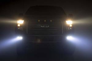 Rough Country - Rough Country LED Light - Fog Mount - Dual 2" Black Pairs - SAE - Ford F-150 (15-17) - 70831 - Image 3