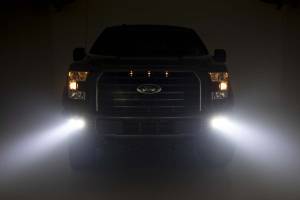 Rough Country - Rough Country LED Light - Fog Mount - Dual 2" Black Pairs - SAE - Ford F-150 (15-17) - 70831 - Image 4