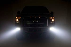 Rough Country - Rough Country LED Light - Fog Mount - Dual 2" Black Pairs - Flood - Ford F-150 (15-17) - 70833 - Image 5