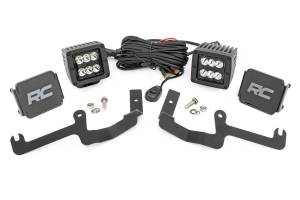 Rough Country LED Light - Ditch Mount - 2" Black Pair - Spot - Chevy Silverado 1500 (19-23) - 70841