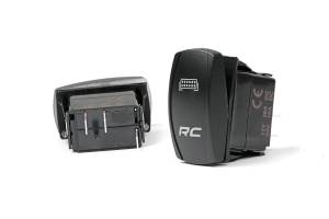 Rough Country - Rough Country Rocker Switch - 2x1 with Logo - Blue Back Light - 709SW - Image 1