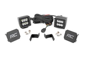 Rough Country LED Light - Ditch Mount - 2" Black Pair - Spot - Ford F-150 (15-23)/F-150 Lightning (2022) - 71028