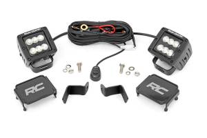 Rough Country LED Light - Ditch Mount - 2" Black Pair - Flood - Ford F-150 (15-23) - 71029