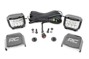 Rough Country - Rough Country LED Light - Ditch Mount - 2" Chrome Pair - Wide - Ford Bronco (21-23) - 71050 - Image 1