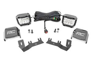 Rough Country LED Ditch Light Kit - 3in OSRAM Pair - Wide - Chevy/GMC 1500 (14-18) - 71056