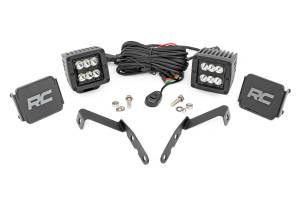 Rough Country LED Light - Ditch Mount - 2&quot Black Pair - Spot - Chevy 1500 (2007-2013) - 71058