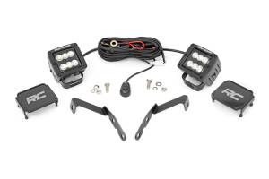 Rough Country LED Light - Ditch Mount - 2&quot Black Pair - Flood - Chevy 1500 (2007-2013) - 71059