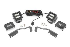 Rough Country LED Light - Ditch Mount - 2" Black Pair - Flood - Nissan Frontier (22-23) - 71065