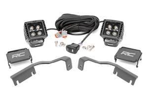 Rough Country LED Light - Ditch Mount - 2" Black Pair - White DRL - Nissan Frontier (22-23) - 71066