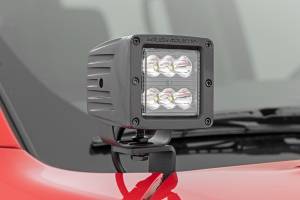 Rough Country - Rough Country LED Light - Ditch Mount - 2" Black Pair - White DRL - Nissan Frontier (22-23) - 71066 - Image 2