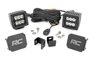 Rough Country - Rough Country LED Light - Ditch Mount - 2" Black Pair - Spot - Toyota Tundra (22-23) - 71071 - Image 1