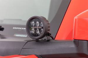 Rough Country - Rough Country LED Light - Ditch Mount - 3.5" Black Round Pair - Amber DRL - Ford Bronco (21-23) - 71078 - Image 2