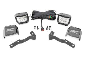 Rough Country - Rough Country LED Light Kit - Ditch Mount - 3" OSRAM - Wide - Toyota Tacoma (16-23) - 71084 - Image 1