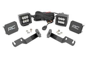 Rough Country - Rough Country LED Light Kit - Ditch Mount - 2" Black Pair - Spot - Toyota Tacoma (05-15) - 71087 - Image 1