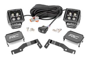 Rough Country - Rough Country LED Light Kit - Ditch Mount - 2" Black Pair - White DRL - Toyota Tacoma (2024) - 72103 - Image 2