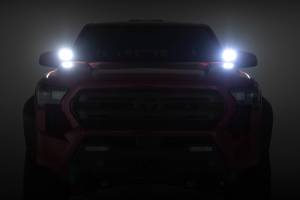 Rough Country - Rough Country LED Light Kit - Ditch Mount - 2" Black Pair - White DRL - Toyota Tacoma (2024) - 72103 - Image 5