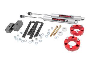 Rough Country 3 Inch Lift Kit - Red Spacer - Toyota Tacoma 2WD/4WD (2005-2023) - 74530RED