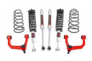 Rough Country 3 Inch Lift Kit - Upper Control Arms - RR Coils - M1 Struts - Toyota 4Runner (10-24) - 76642RED