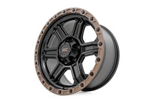 Rough Country - Rough Country Rough Country 79 Series Wheel - One-Piece - Semi Gloss Black w/Bronze Ring - 18x9 - 6x5.5 - 0mm - 79180912 - Image 3