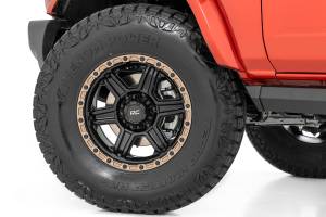 Rough Country - Rough Country Rough Country 79 Series Wheel - One-Piece - Semi Gloss Black w/Bronze Ring - 18x9 - 6x135 - 0mm - 79180917 - Image 6