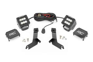 Rough Country LED Light Kit - Ditch Mount - 2" Black Pair - Flood - Chevy Silverado 1500 (99-06) - 82283