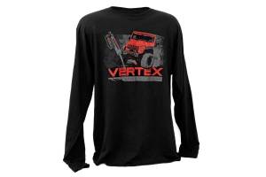 Rough Country Rough Country T-Shirt - Long Sleeve - Vertex - Black - 2XL - 840902XL