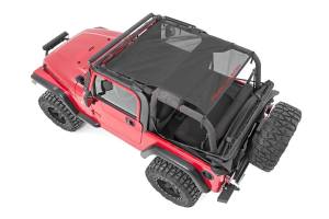 Rough Country Mesh Bikini Top Plus - Black - Jeep Wrangler TJ (97-06)/Wrangler YJ (92-95) - 85106