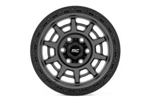 Rough Country - Rough Country Rough Country 85 Series Wheel - Simulated Beadlock - Gunmetal Gray/Black - 17x9 - 6x5.5 - -12mm - 85170912A - Image 2