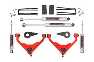 Rough Country 3 Inch Lift Kit - Chevy/GMC Sierra 2500 HD/Silverado 2500 HD/Suburban 2500/Yukon XL 2500 (01-10) - 8596N2RED