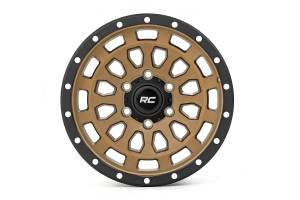 Rough Country - Rough Country Rough Country 87 Series Wheel - Simulated Beadlock - Bronze/Black - 17x8.5 - 6x5.5 - +0mm - 87170912 - Image 2