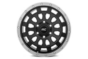 Rough Country - Rough Country Rough Country 87 Series Wheel - Simulated Beadlock - Black/Machined - 17x8.5 - 6x5.5 - +0mm - 87170912B - Image 2