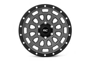 Rough Country - Rough Country Rough Country 87 Series Wheel - Simulated Beadlock - Gray/Black - 17x8.5 - 6x5.5 - +0mm - 87170912G - Image 2