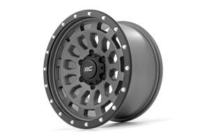 Rough Country - Rough Country Rough Country 87 Series Wheel - Simulated Beadlock - Gray/Black - 17x8.5 - 6x5.5 - +0mm - 87170912G - Image 3