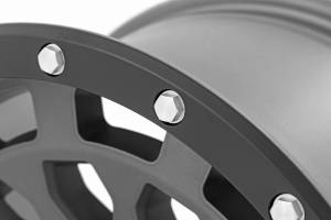 Rough Country - Rough Country Rough Country 87 Series Wheel - Simulated Beadlock - Gray/Black - 17x8.5 - 6x5.5 - +0mm - 87170912G - Image 4