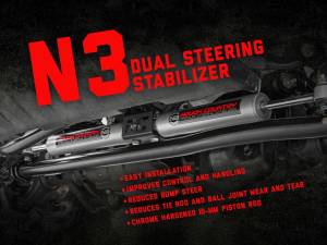 Rough Country - Rough Country N3 Steering Stabilizer - Dual - 2-8 Inch Lift - Dodge 1500 (94-99) - 8732130 - Image 3