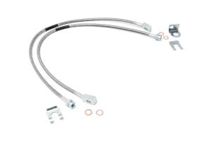 Rough Country Brake Lines - Stainless - FR - 4-6" Lift - Jeep Cherokee XJ (84-01)/Wrangler TJ (97-06) - 89702