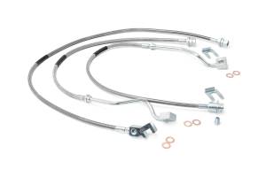 Rough Country Brake Lines - Stainless - FR & RR - 4-6 Inch Lift - Ford Super Duty (99-04) - 89717