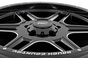 Rough Country - Rough Country Rough Country 92 Series Wheel - Machined One-Piece - Gloss Black - 18x9 - 5x5 - +0mm - 92180018 - Image 3